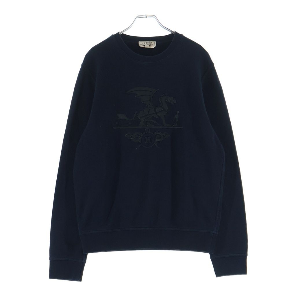 Hermes Exlibus Dragon Crew Neck Sweatshirt Black
