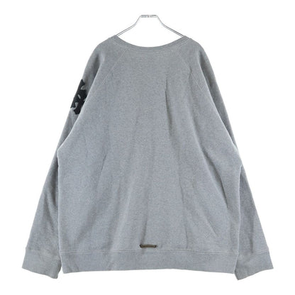 Chrome Hearts Not Sweatshirt Gyn Paper Jam Crew Neck with Cross Patch Gray — view 2