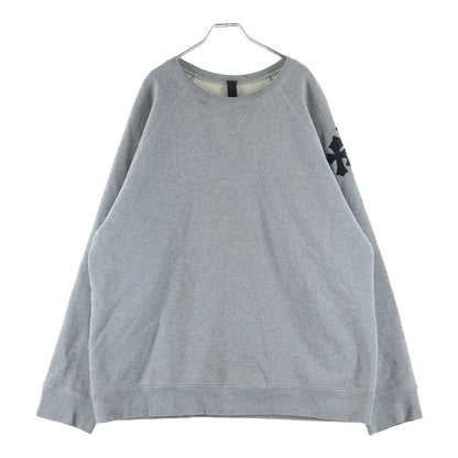 Chrome Hearts Not Sweatshirt Gyn Paper Jam Crew Neck with Cross Patch Gray