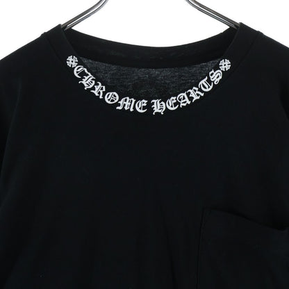 Chrome Hearts CH LS Neck Logo Print Sleeve Long T-Shirt Top Black — view 3