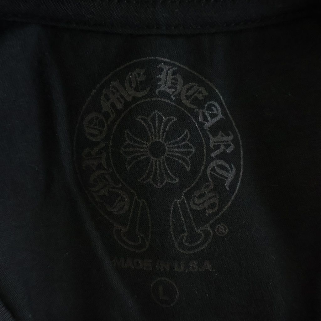 Chrome Hearts CH LS Neck Logo Print Sleeve Long T-Shirt Top Black — view 7