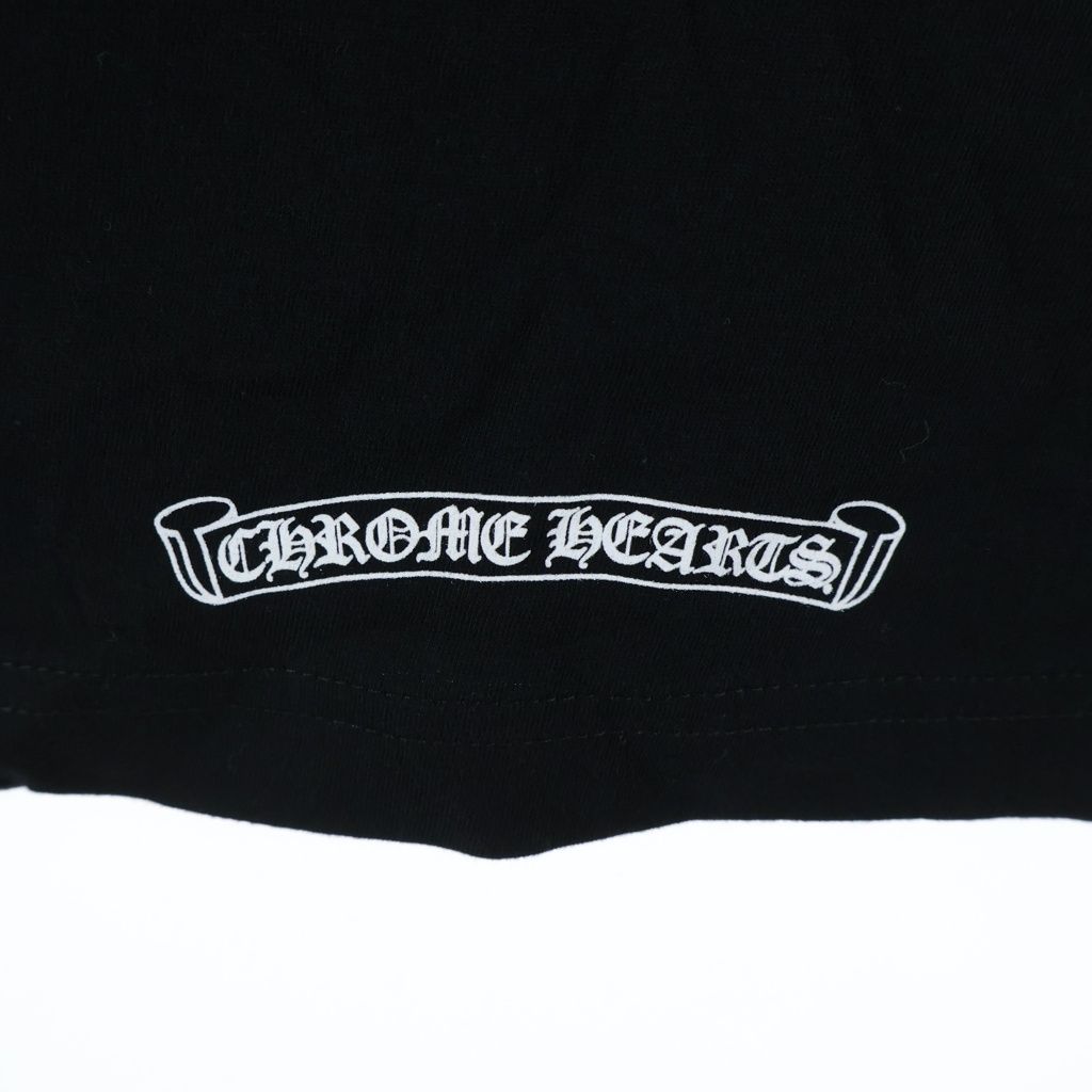Chrome Hearts CH LS Neck Logo Print Sleeve Long T-Shirt Top Black — view 6