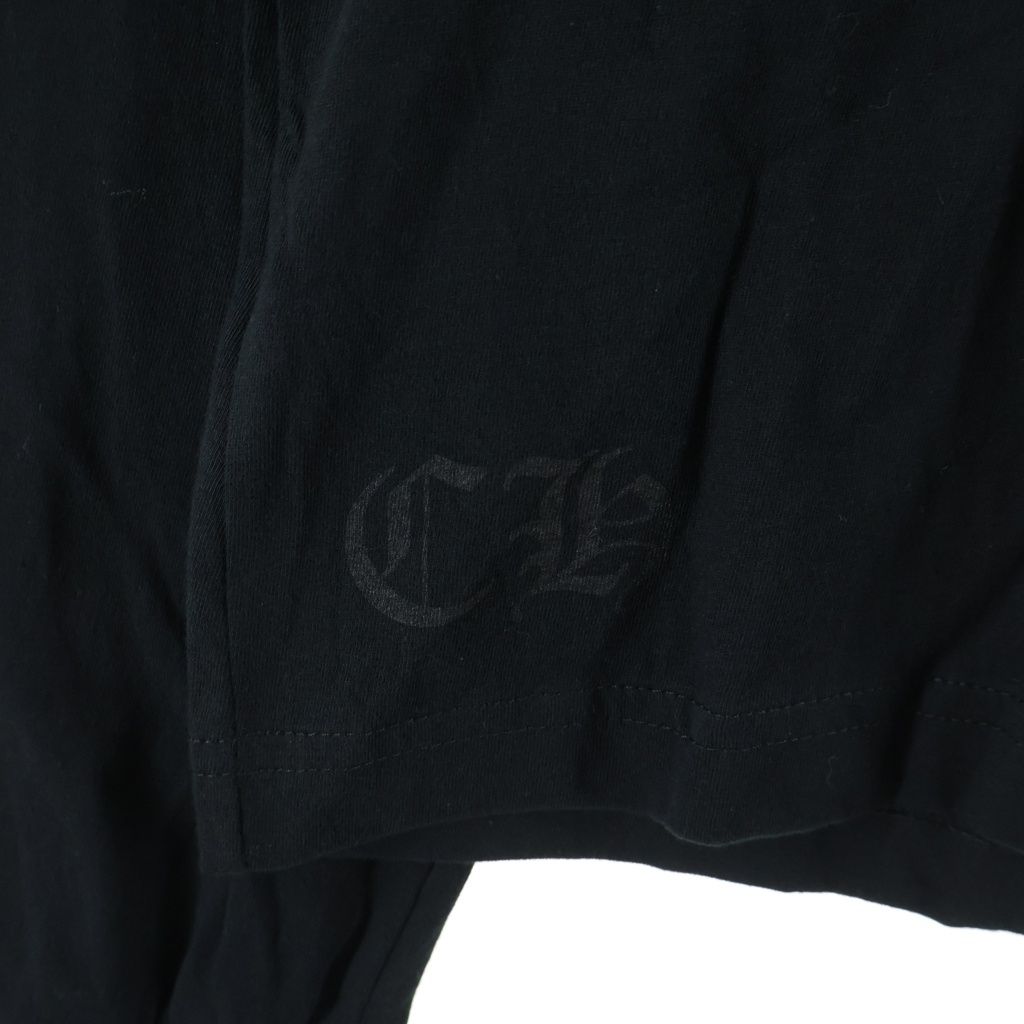 Chrome Hearts CH LS Neck Logo Print Sleeve Long T-Shirt Top Black — view 5