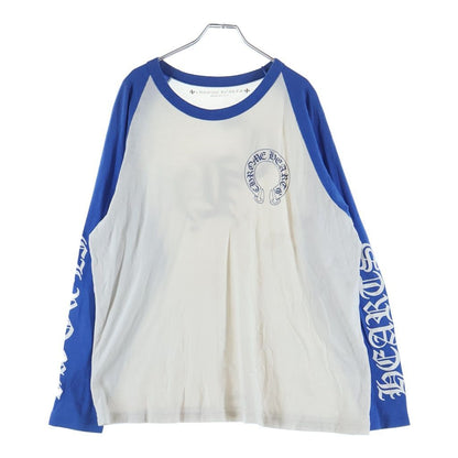 Chrome Hearts Raglan Sleeve Tee Back CH Print Long T-Shirt Long T Blue White