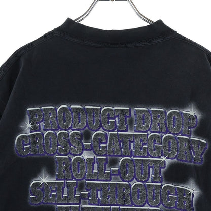 Balenciaga See Now Buy Now Tee Distressed Print Crew Neck Short Sleeve T-Shirt — view 4