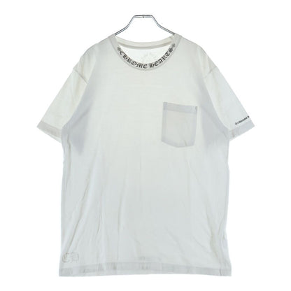 Chrome Hearts Neck Logo S Tee Print Crew Short Sleeve T-Shirt White