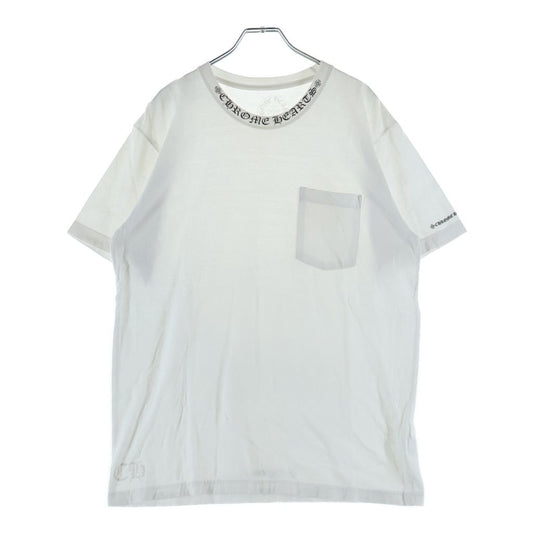 Chrome Hearts Neck Logo S Tee Print Crew Short Sleeve T-Shirt White
