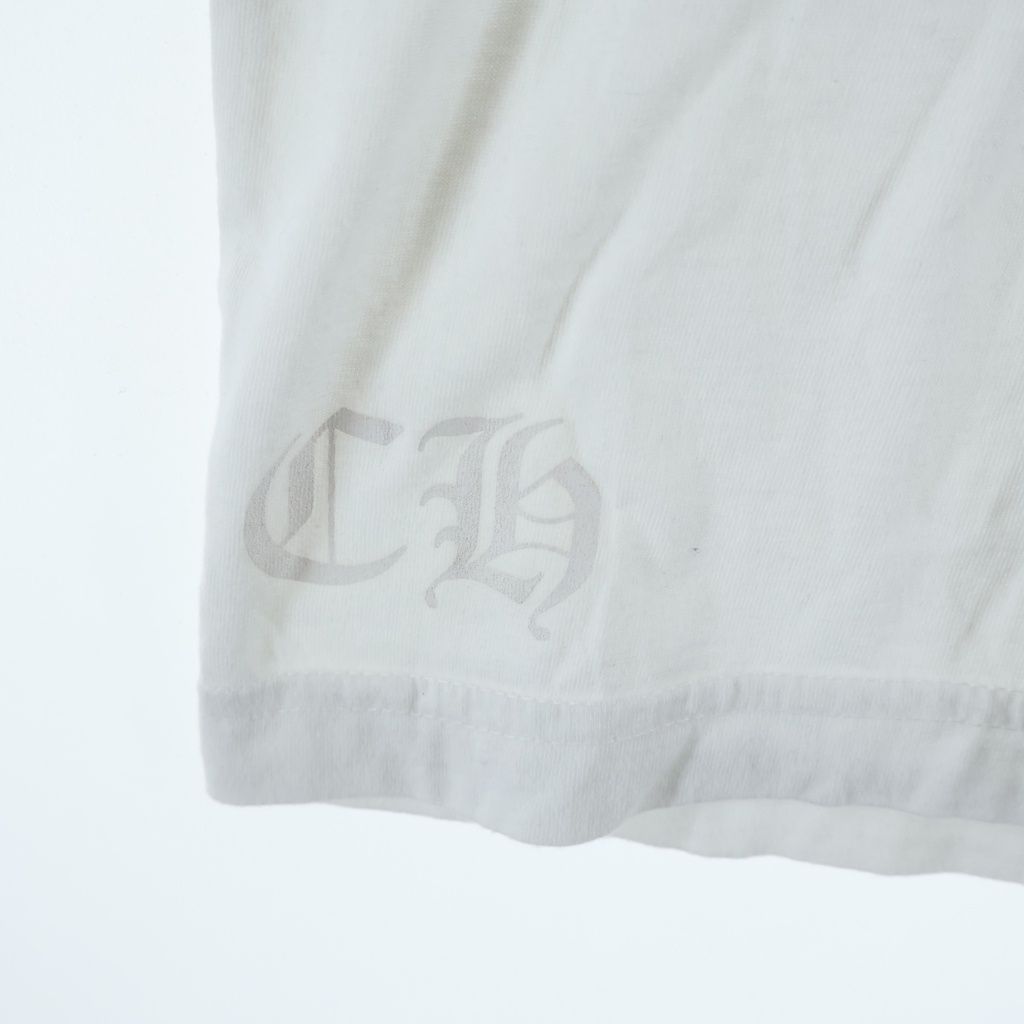 Chrome Hearts Neck Logo S Tee Print Crew Short Sleeve T-Shirt White — view 6