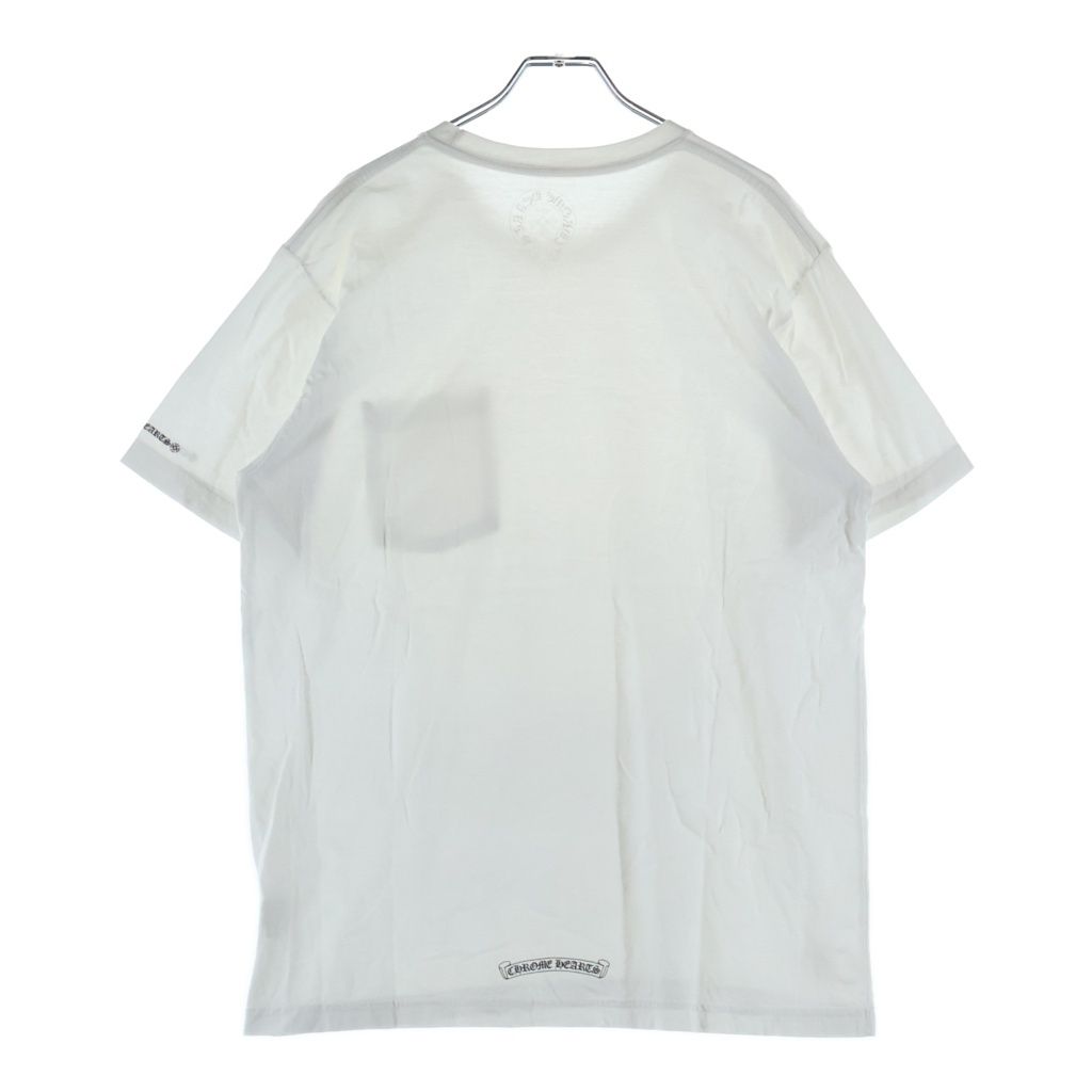 Chrome Hearts Neck Logo S Tee Print Crew Short Sleeve T-Shirt White — view 2