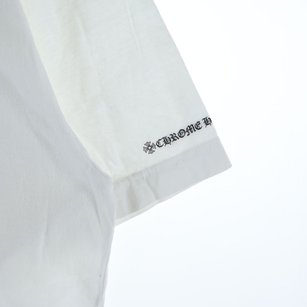 Chrome Hearts Neck Logo S Tee Print Crew Short Sleeve T-Shirt White — view 5