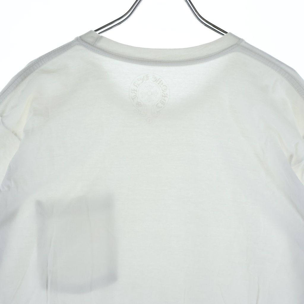 Chrome Hearts Neck Logo S Tee Print Crew Short Sleeve T-Shirt White — view 4