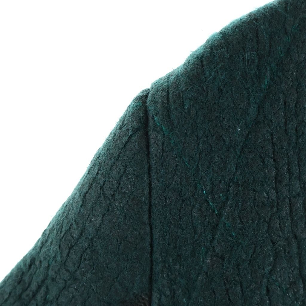 Bottega Veneta Agyle V-neck Mohair Blend Knit Sweater Green Brown — view 6