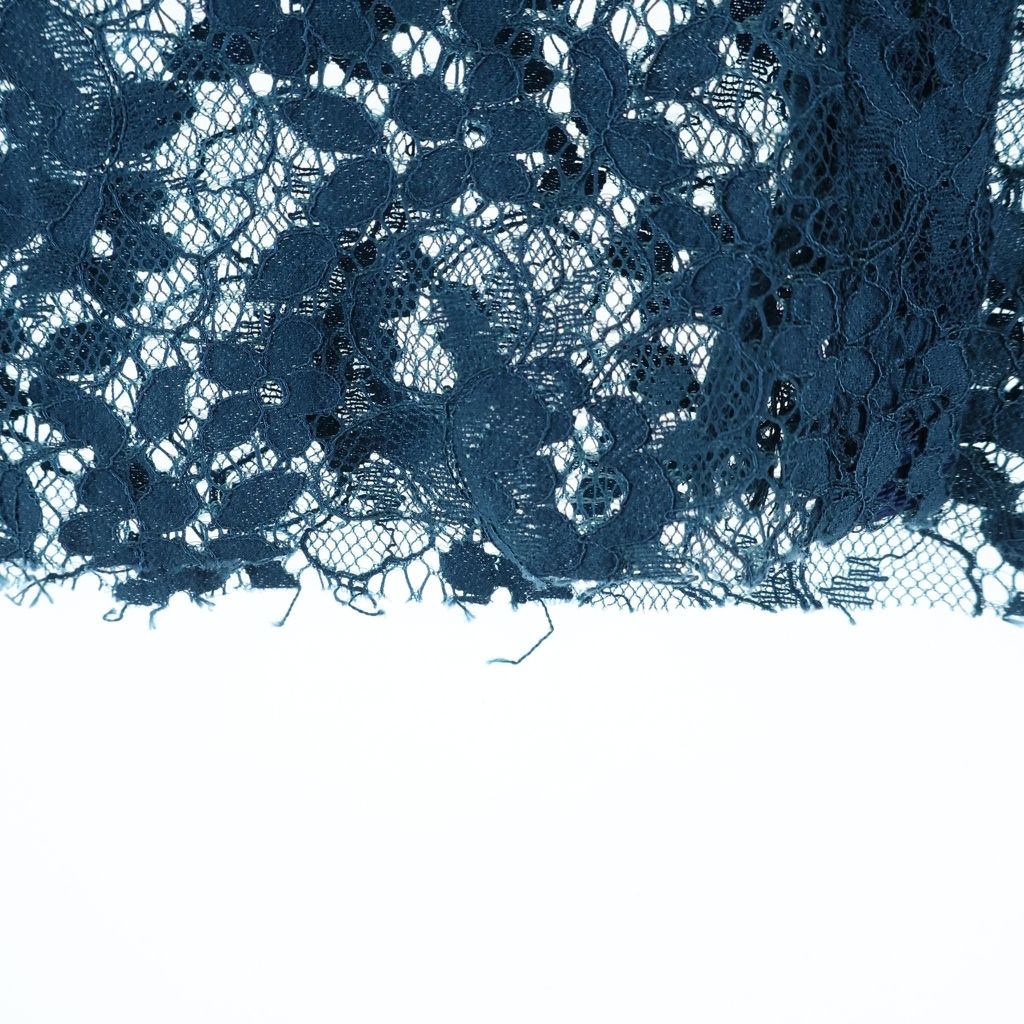 Gucci Floral Shirt Embroidery Lace Long Sleeve Navy — view 5