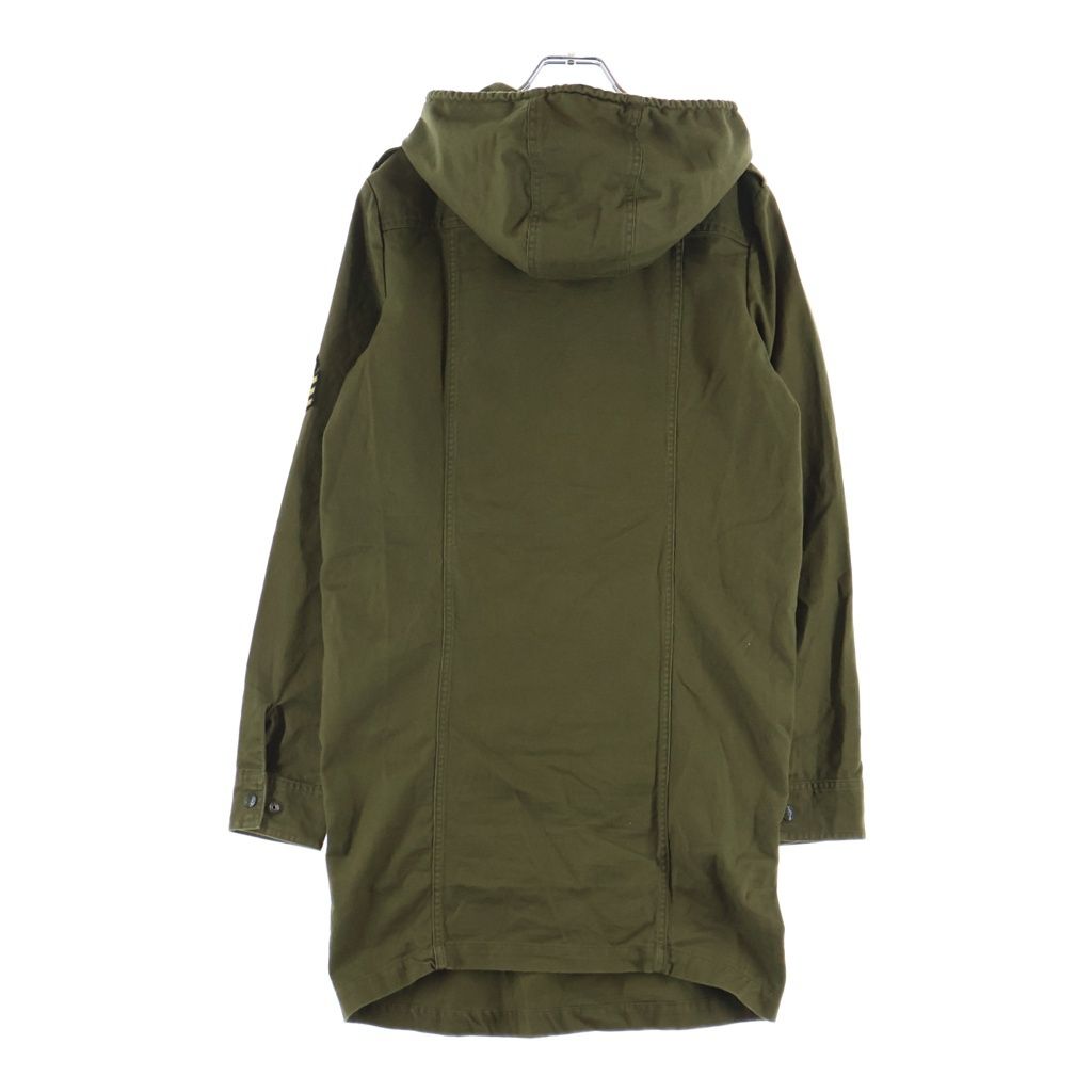 Saint Laurent Paris Hooded Jacket Mini Dress Half Button Military Hoodie — view 2