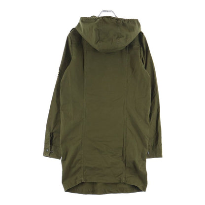 Saint Laurent Paris Hooded Jacket Mini Dress Half Button Military Hoodie — view 2
