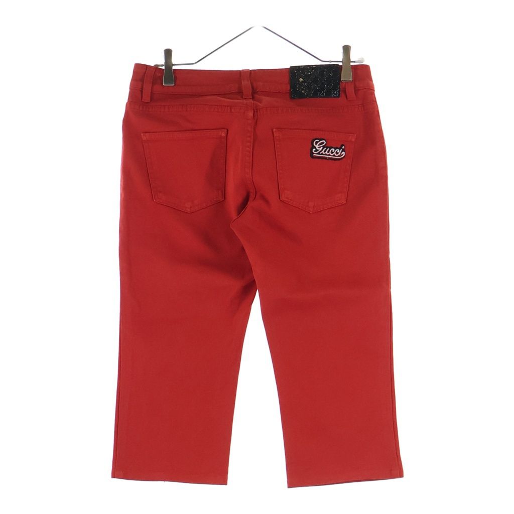 Gucci Denim Pants Leather Patch Logo Embroidery Stretch — view 2