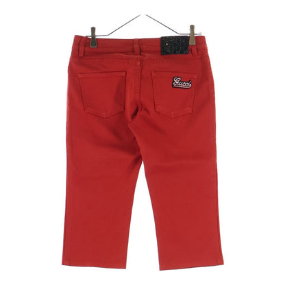Gucci Denim Pants Leather Patch Logo Embroidery Stretch — view 2