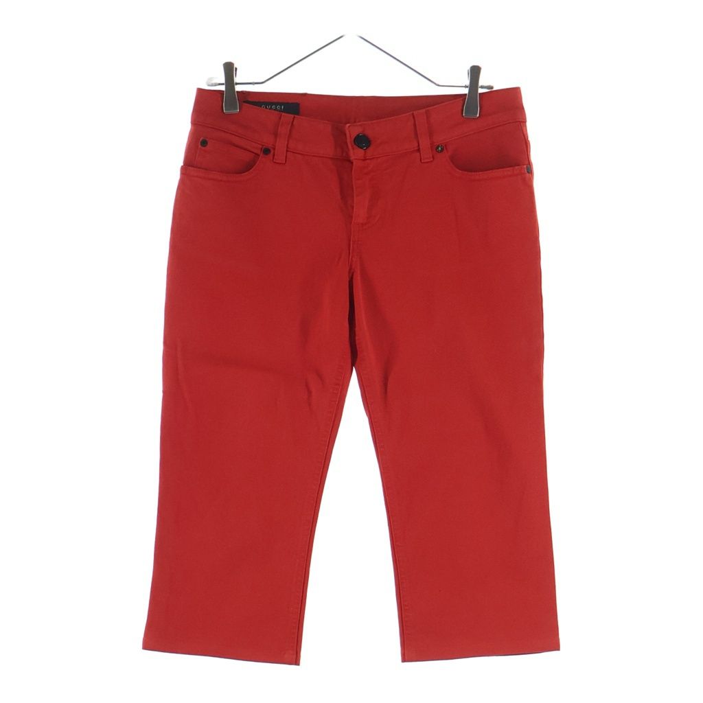 Gucci Denim Pants Leather Patch Logo Embroidery Stretch