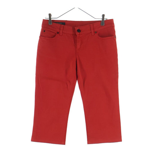 Gucci Denim Pants Leather Patch Logo Embroidery Stretch
