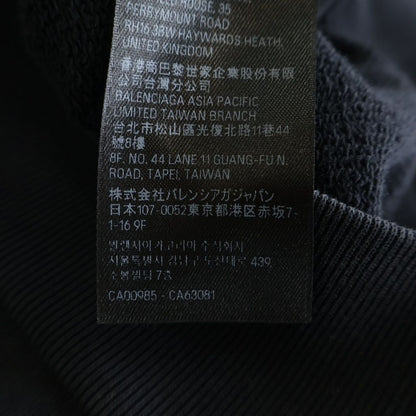 Balenciaga Cropped Zip Up Sweatshirt Hoodie Black — view 8