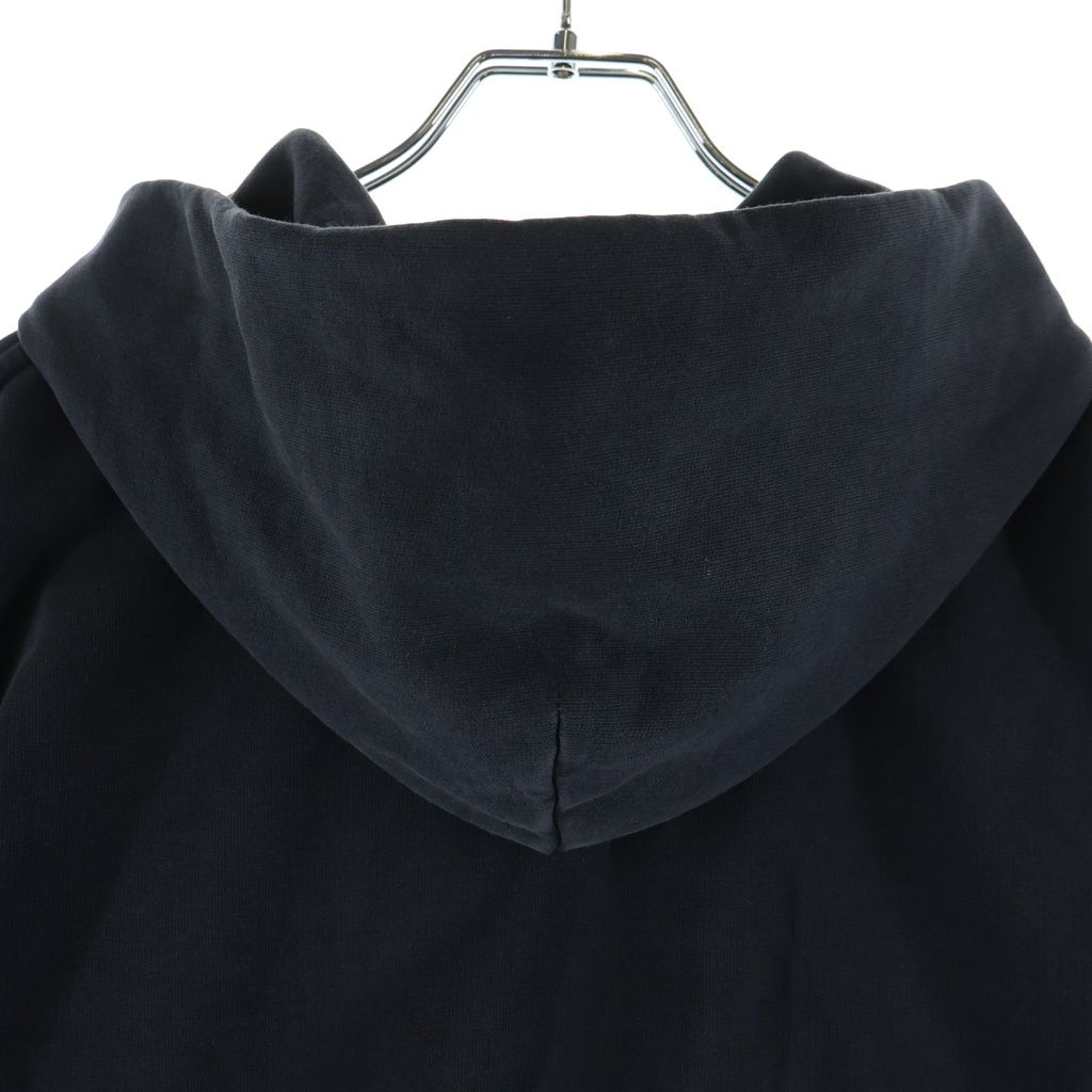 Balenciaga Cropped Zip Up Sweatshirt Hoodie Black — view 4