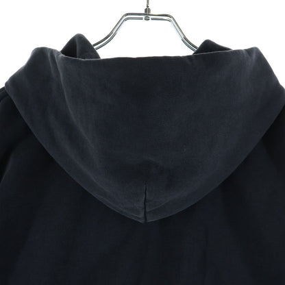Balenciaga Cropped Zip Up Sweatshirt Hoodie Black — view 4