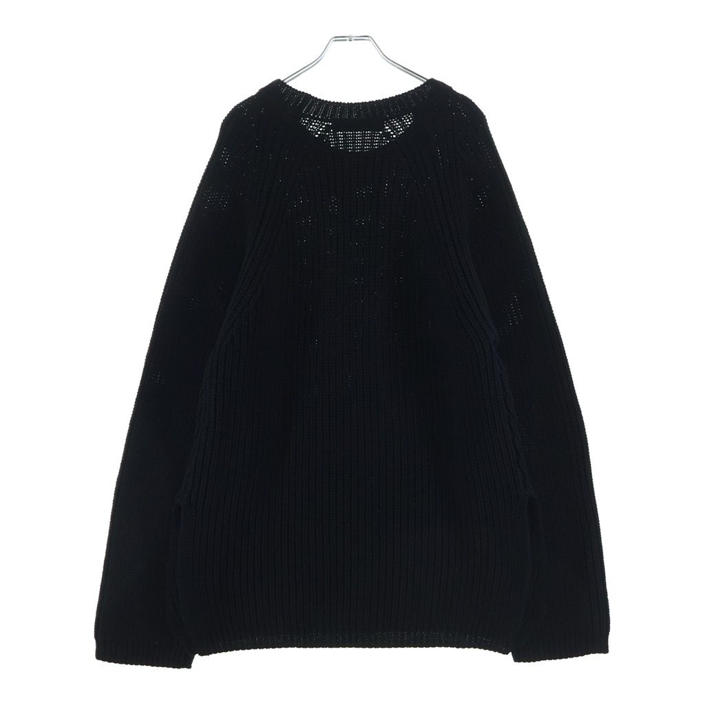 Versace Crew Neck Logo Knit Black Sweater — view 2