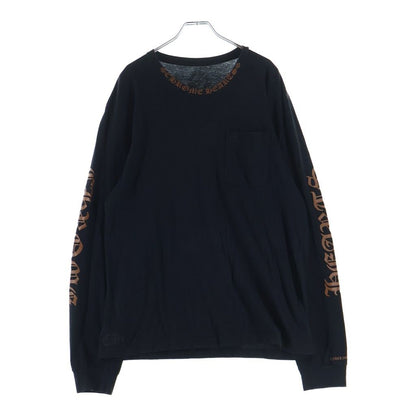 Chrome Hearts Neck Logo L S Tee Print Long Sleeve T-Shirt Black Brown