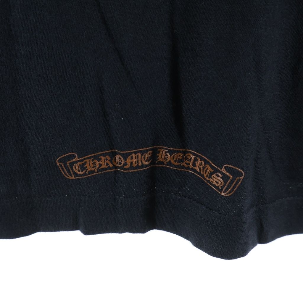 Chrome Hearts Neck Logo L S Tee Print Long Sleeve T-Shirt Black Brown — view 6
