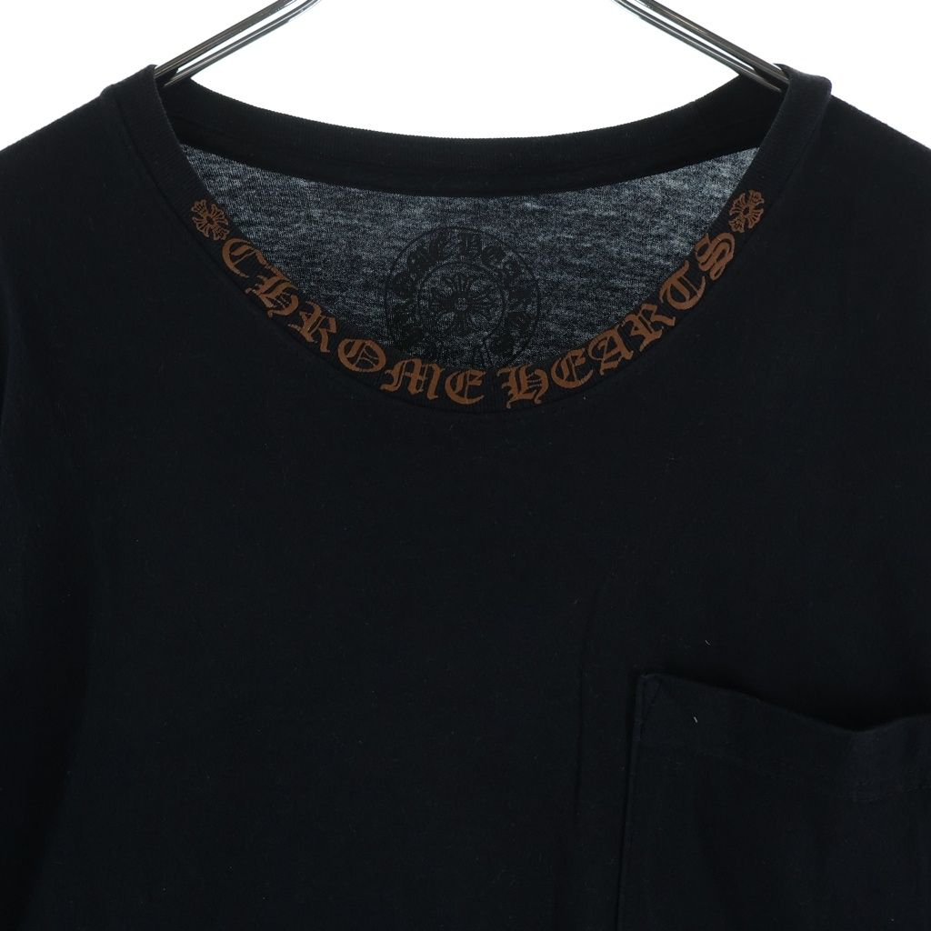 Chrome Hearts Neck Logo L S Tee Print Long Sleeve T-Shirt Black Brown — view 3