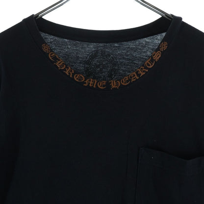 Chrome Hearts Neck Logo L S Tee Print Long Sleeve T-Shirt Black Brown — view 3