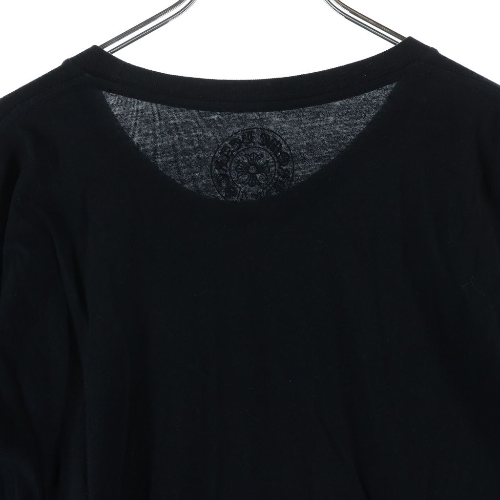 Chrome Hearts Neck Logo L S Tee Print Long Sleeve T-Shirt Black Brown — view 4