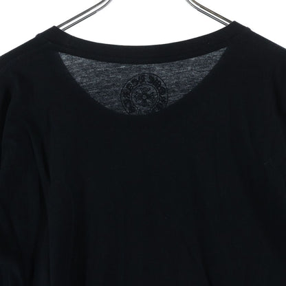 Chrome Hearts Neck Logo L S Tee Print Long Sleeve T-Shirt Black Brown — view 4