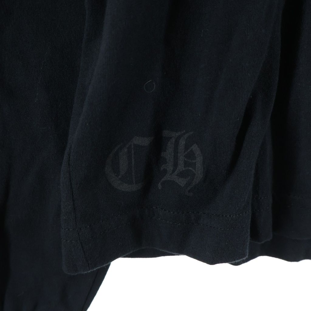 Chrome Hearts Neck Logo L S Tee Print Long Sleeve T-Shirt Black — view 5