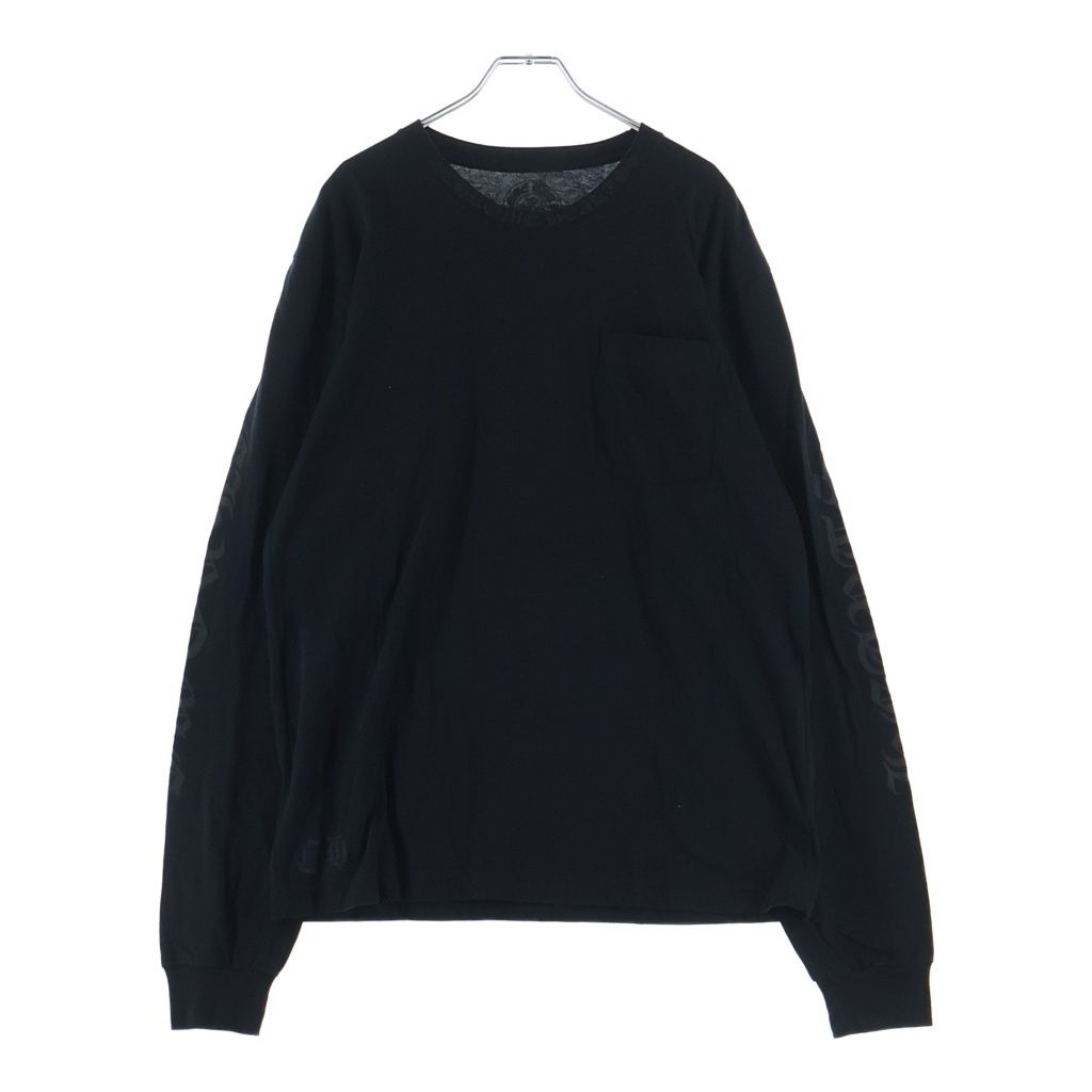 Chrome Hearts Neck Logo L S Tee Print Long Sleeve T-Shirt Black