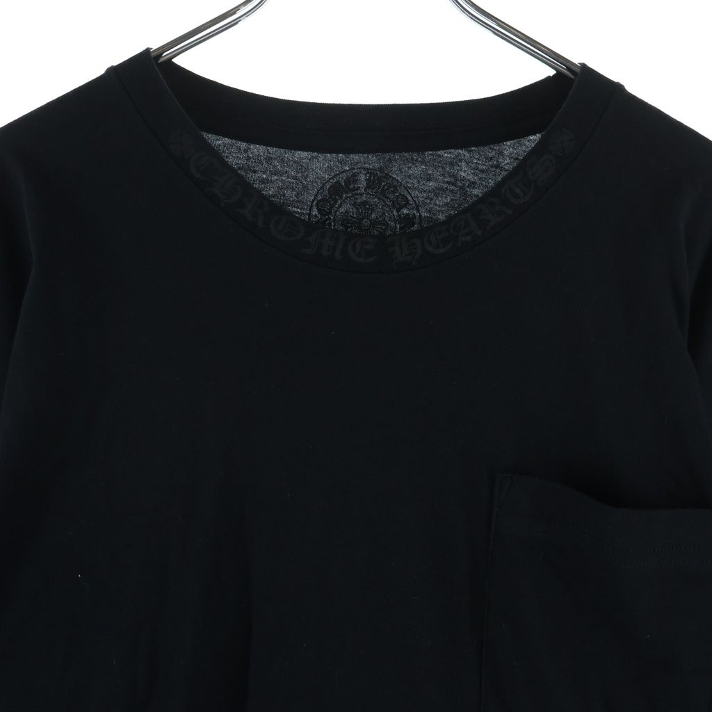 Chrome Hearts Neck Logo L S Tee Print Long Sleeve T-Shirt Black — view 3