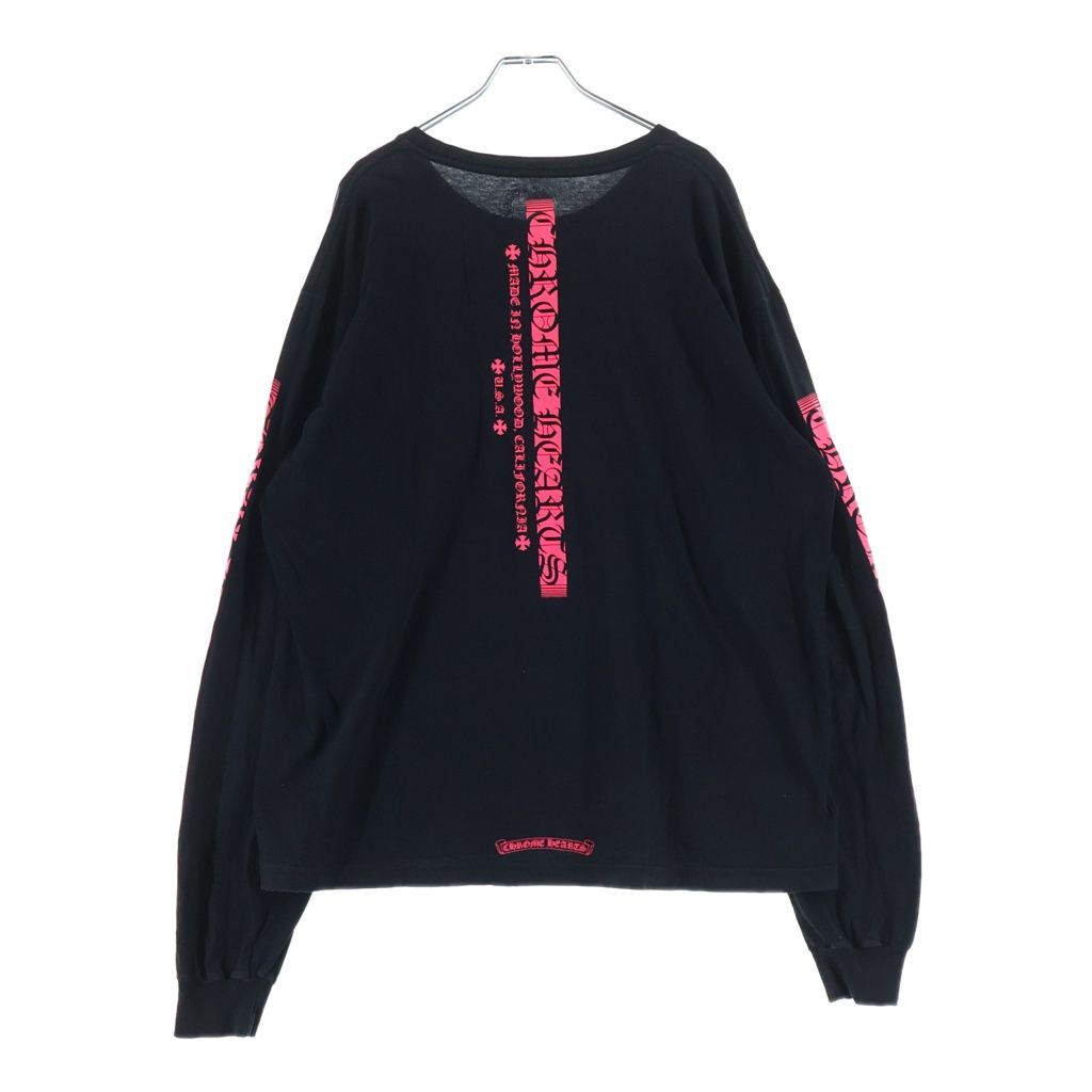 Chrome Hearts Neon Logo Print Long Sleeve T-Shirt Black — view 2