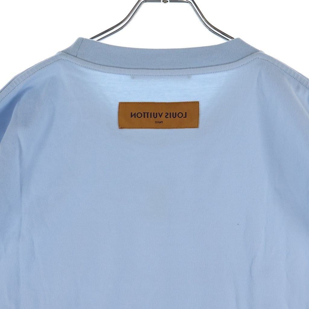 Louis Vuitton Embossed LV Short Sleeve T-Shirt Dt3 Light Blue — view 4