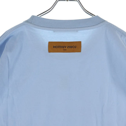 Louis Vuitton Embossed LV Short Sleeve T-Shirt Dt3 Light Blue — view 4