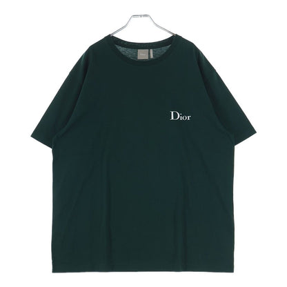 Dior Logo Embroidery Short Sleeve T-Shirt Green