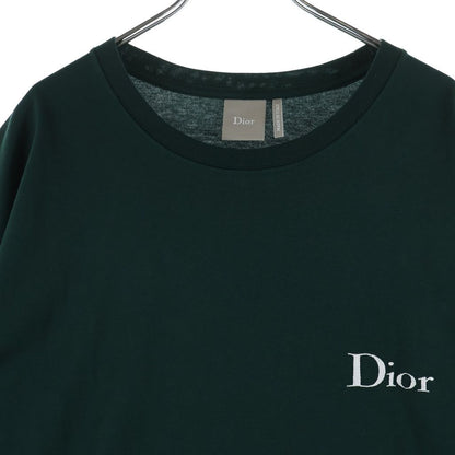 Dior Logo Embroidery Short Sleeve T-Shirt Green — view 3