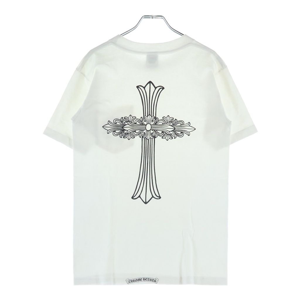 Chrome Hearts Vintage Neck Logo Cross Pocket SS Tee Back Chest Short Sleeve
