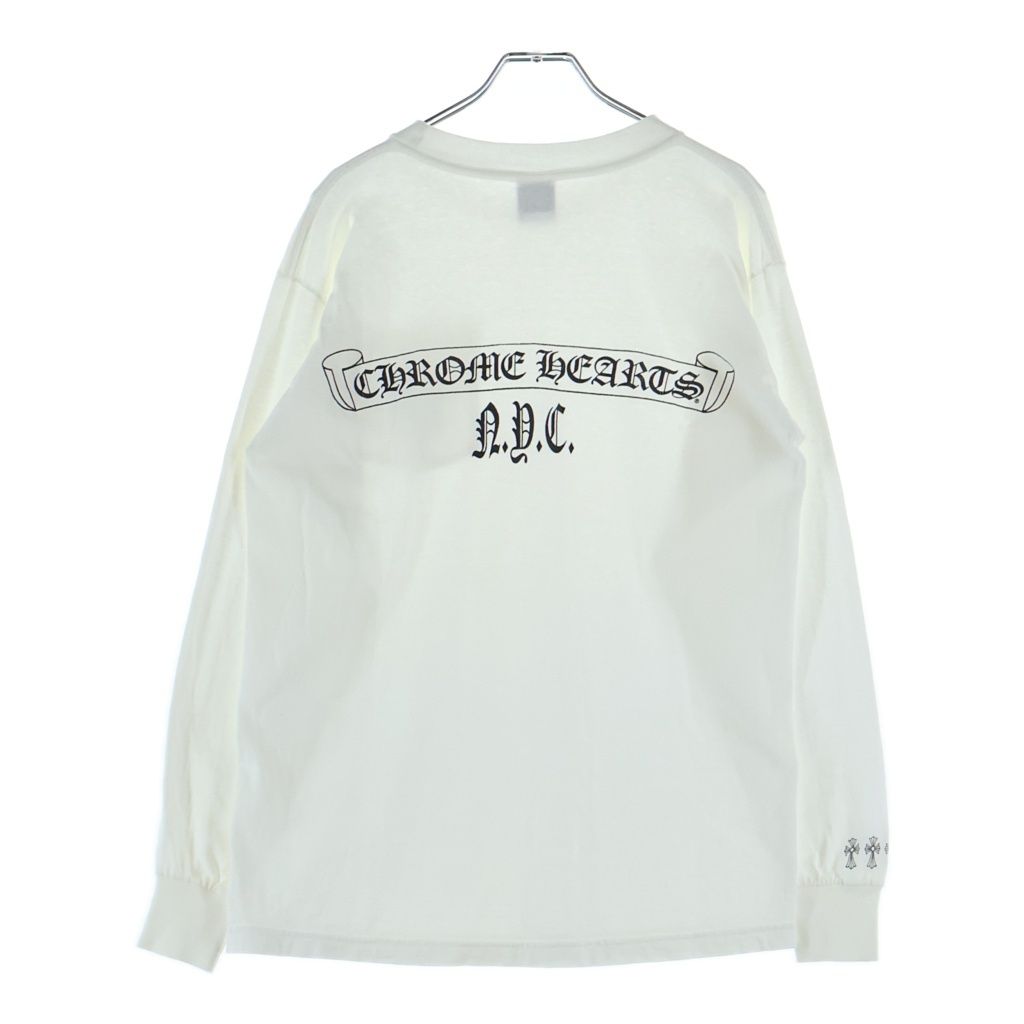 Chrome Hearts Vintage L S Tee Nyc Limited Cemetery Cross Back Scroll Label