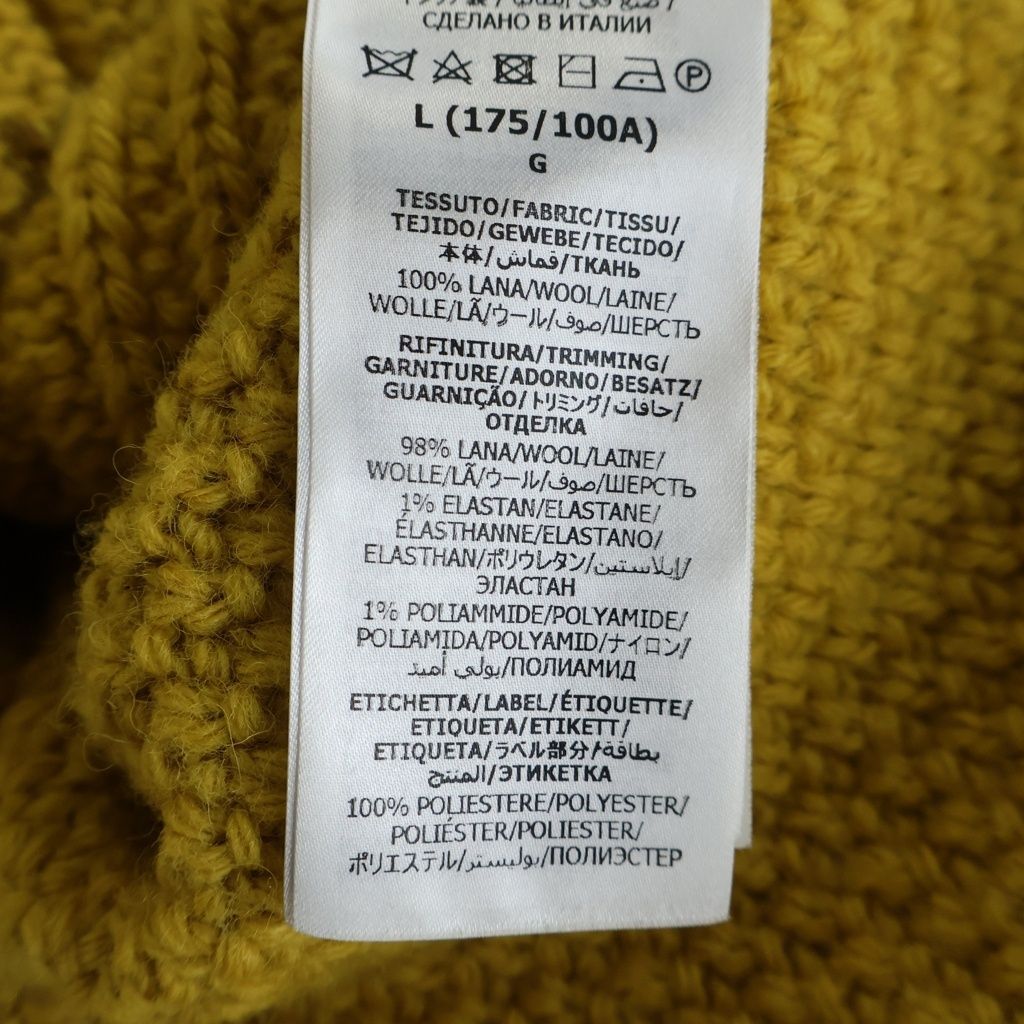 Gucci Detachable Sleeve Cable Long Knit Neck Sweater Yellow — view 7