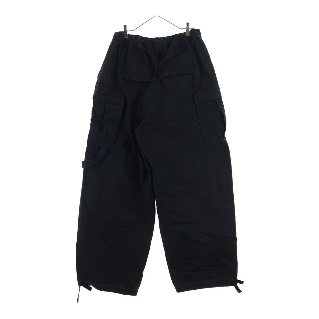 Balenciaga Drawstring Cotton Cargo Long Pants Black — view 2