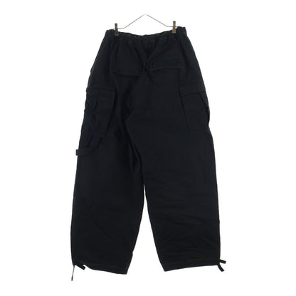 Balenciaga Drawstring Cotton Cargo Long Pants Black — view 2