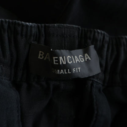 Balenciaga Drawstring Cotton Cargo Long Pants Black — view 6