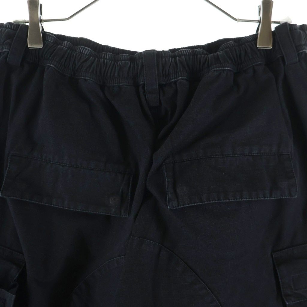 Balenciaga Drawstring Cotton Cargo Long Pants Black — view 4