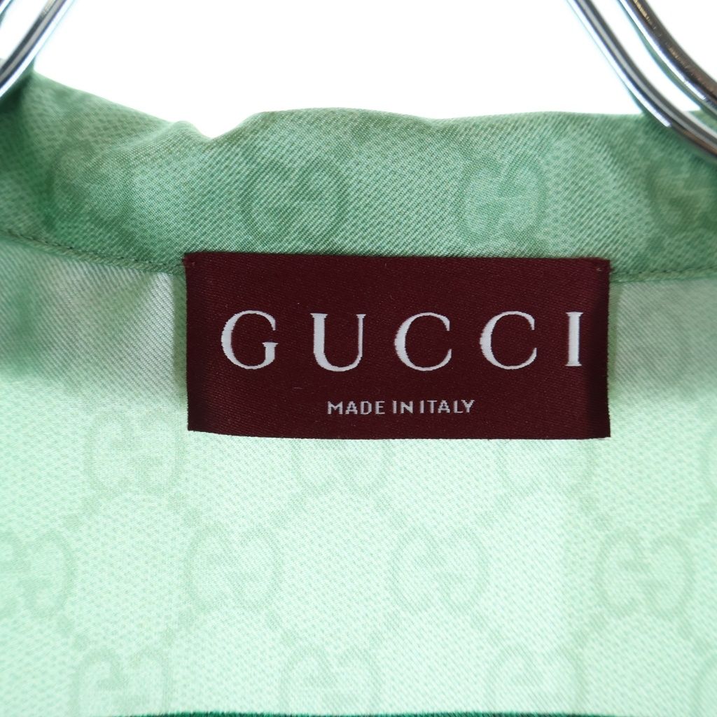 Gucci Higuchi Yuko Collaboration All Over Pattern Silk Short Sleeve Shirt Light — view 6