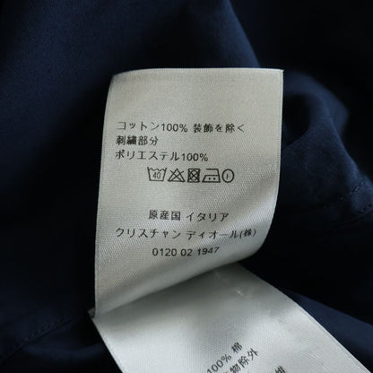 Dior Logo Embroidery Long Sleeve Shirt Navy 39 — view 8